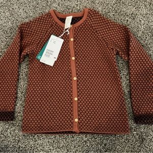 H&M Brown And Black Cardigan 3-4y